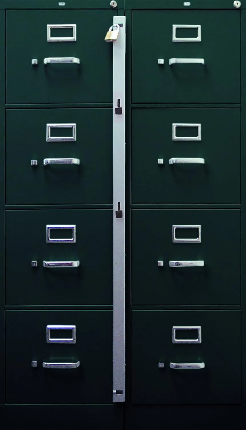 ABUS 07040 Chrome File Bar, 4 Drawer, Grey