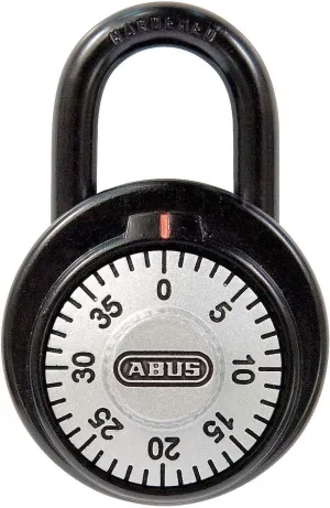 ABUS 78/50 KC 2-Inch Locker Dial Combination Padlock with Key Control, Black