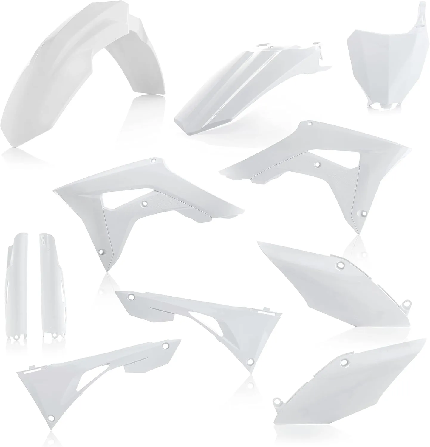 Acerbis Full Plastic Kits For Honda - White (2736250002), One Size