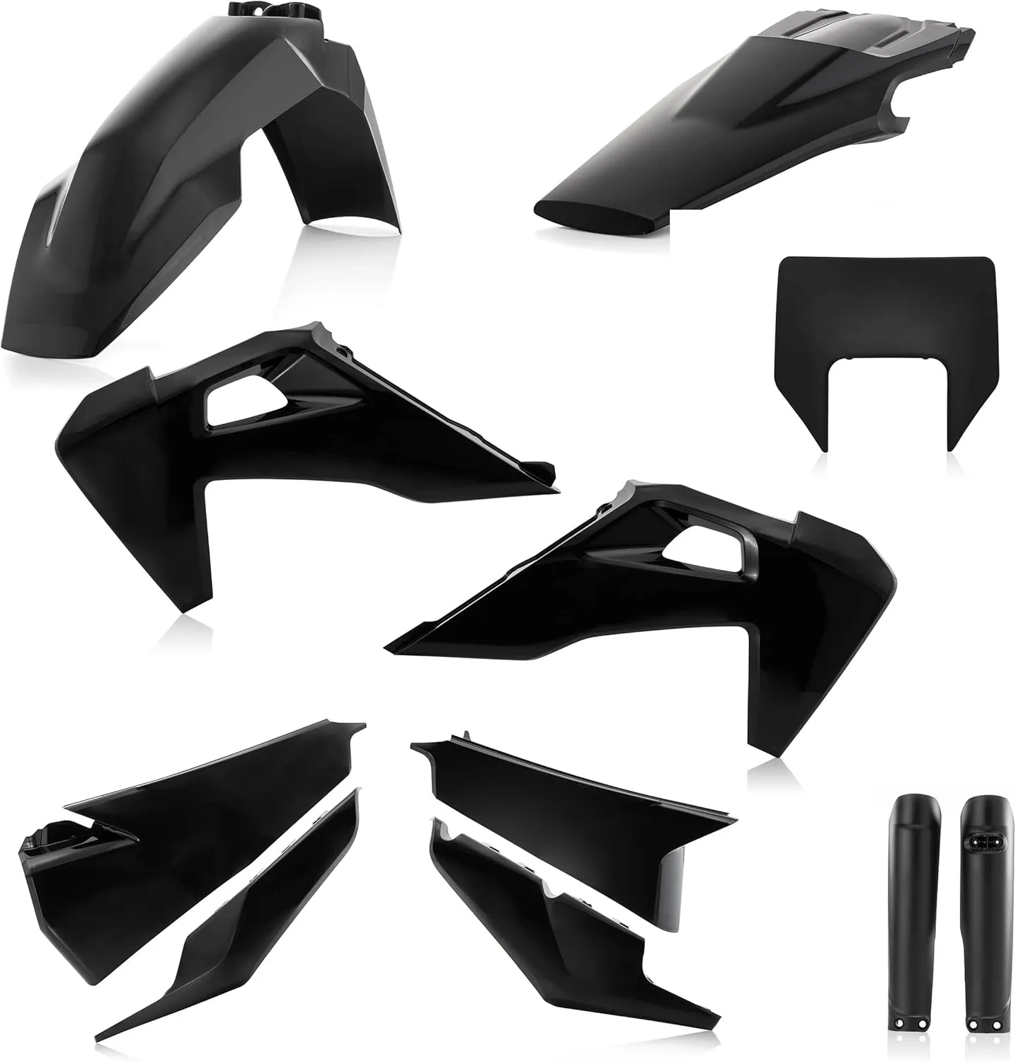 Acerbis Full Plastic Kits For Husqvarna - Black (2791530001), One Size