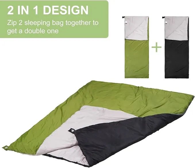 AGEMORE Ultralight Warm Weather Envelope Sleeping Bag, Lightweight Waterproof Compact Sleeping Bag, for Spring Summer & Fall, 75’’L X 30’’W Fit for Kids Teens Or Adults Outdoor Camping & Backpacking