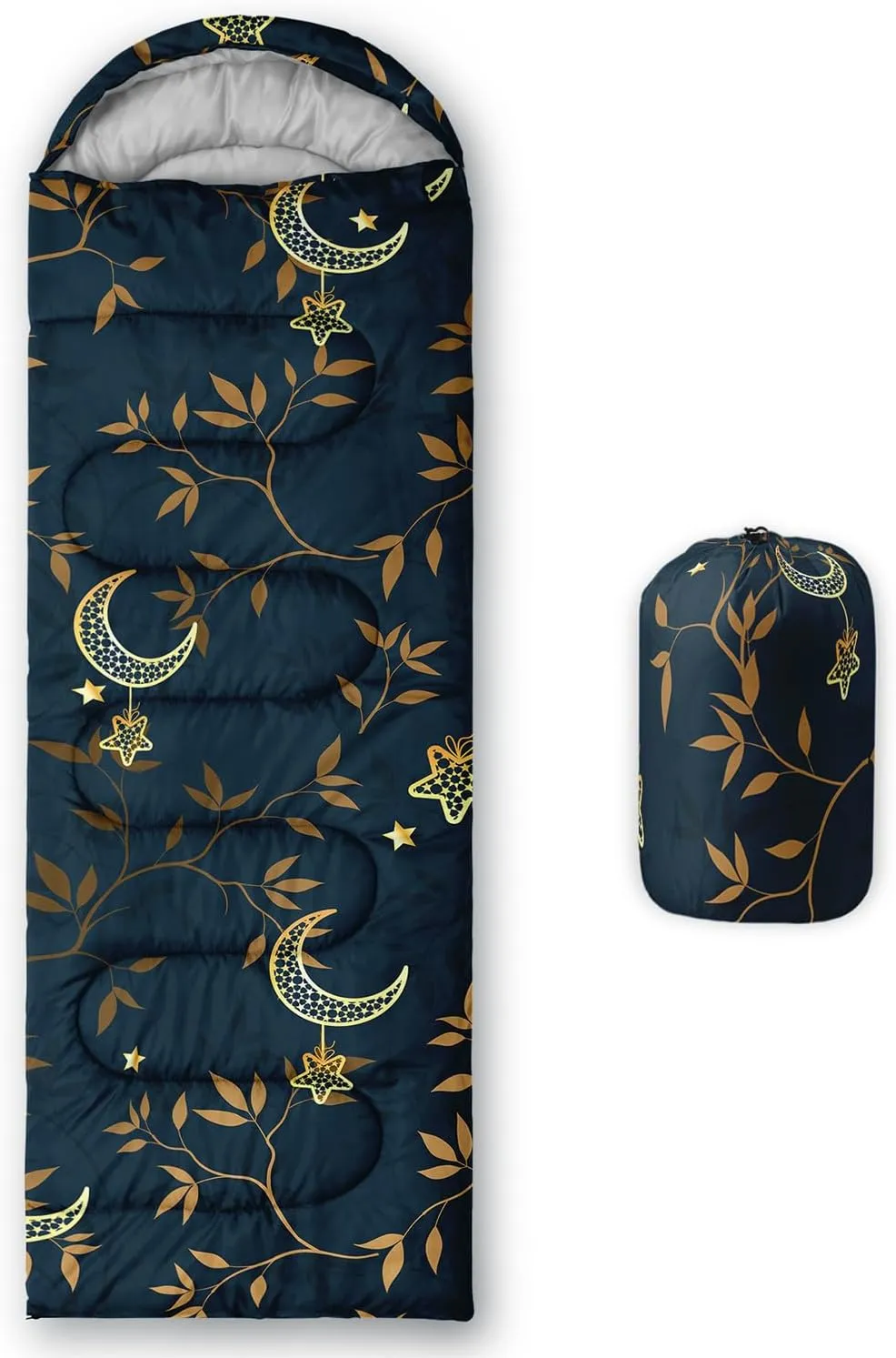 AILONEN Blue Butterfly Sleeping Bags,Lightweight & Waterproof,3 Season Warm & Cool Weather,Fairy Forest Flower Sleeping Bags for Kids,Girls,Adults,Travelling,Outdoors