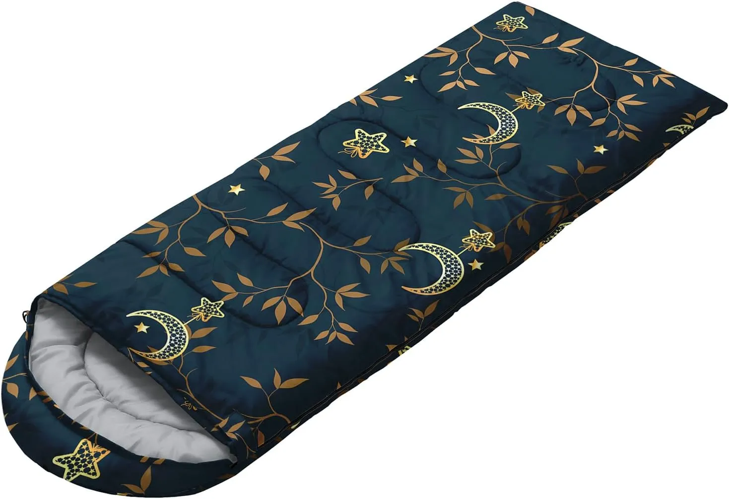 AILONEN Blue Butterfly Sleeping Bags,Lightweight & Waterproof,3 Season Warm & Cool Weather,Fairy Forest Flower Sleeping Bags for Kids,Girls,Adults,Travelling,Outdoors
