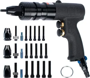 Air Rivet Nut Tool Kit, Pneumatic Rivnut Gun with 1/4'', 5/16'' & 3/8'' Mandrels