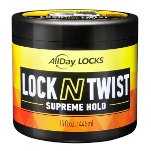 AllDay Locks Locking Gel | Retwists Locks, Supreme Hold | Smooths & Tames Frizz, Flake-Free, Soft Finish | 15 Oz
