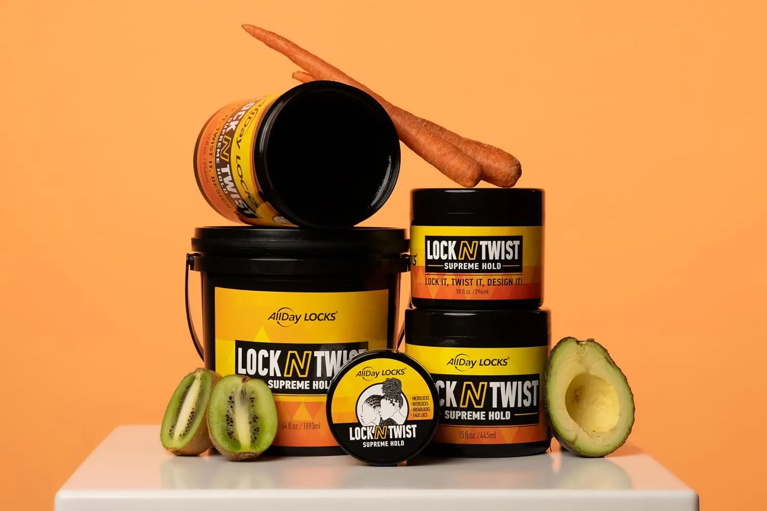 AllDay Locks Locking Gel | Retwists Locks, Supreme Hold | Smooths & Tames Frizz, Flake-Free, Soft Finish | 15 Oz