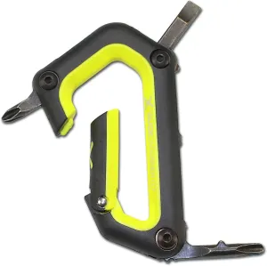 Alpine Ski Carabiner Tool (Neon Yellow)