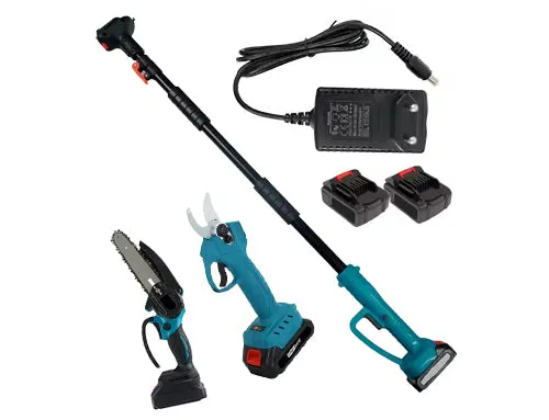 & Electric Shear 3-in-1 Batteries Pole Clear communication 2 Chainsaw Excellent customer service Cordless & Telescopic Pruning Portable with