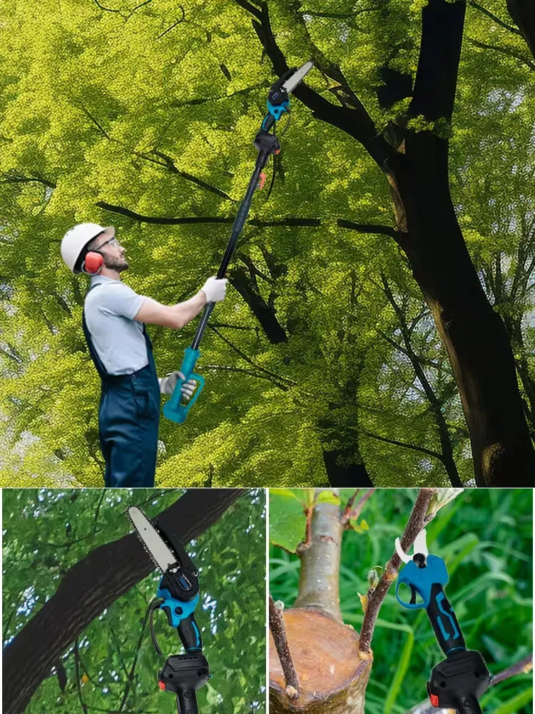 & Electric Shear 3-in-1 Batteries Pole Clear communication 2 Chainsaw Excellent customer service Cordless & Telescopic Pruning Portable with