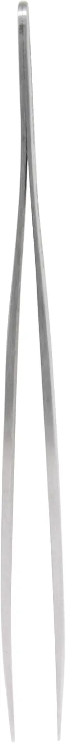 AmScope - High Precision 4 3/4 in. Straight Flat Edge Tweezers - Multi-Pack - 10 pcs
