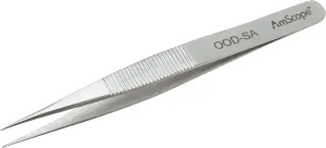 AmScope - High Precision 4 3/4 in. Straight Flat Edge Tweezers - Multi-Pack - 10 pcs