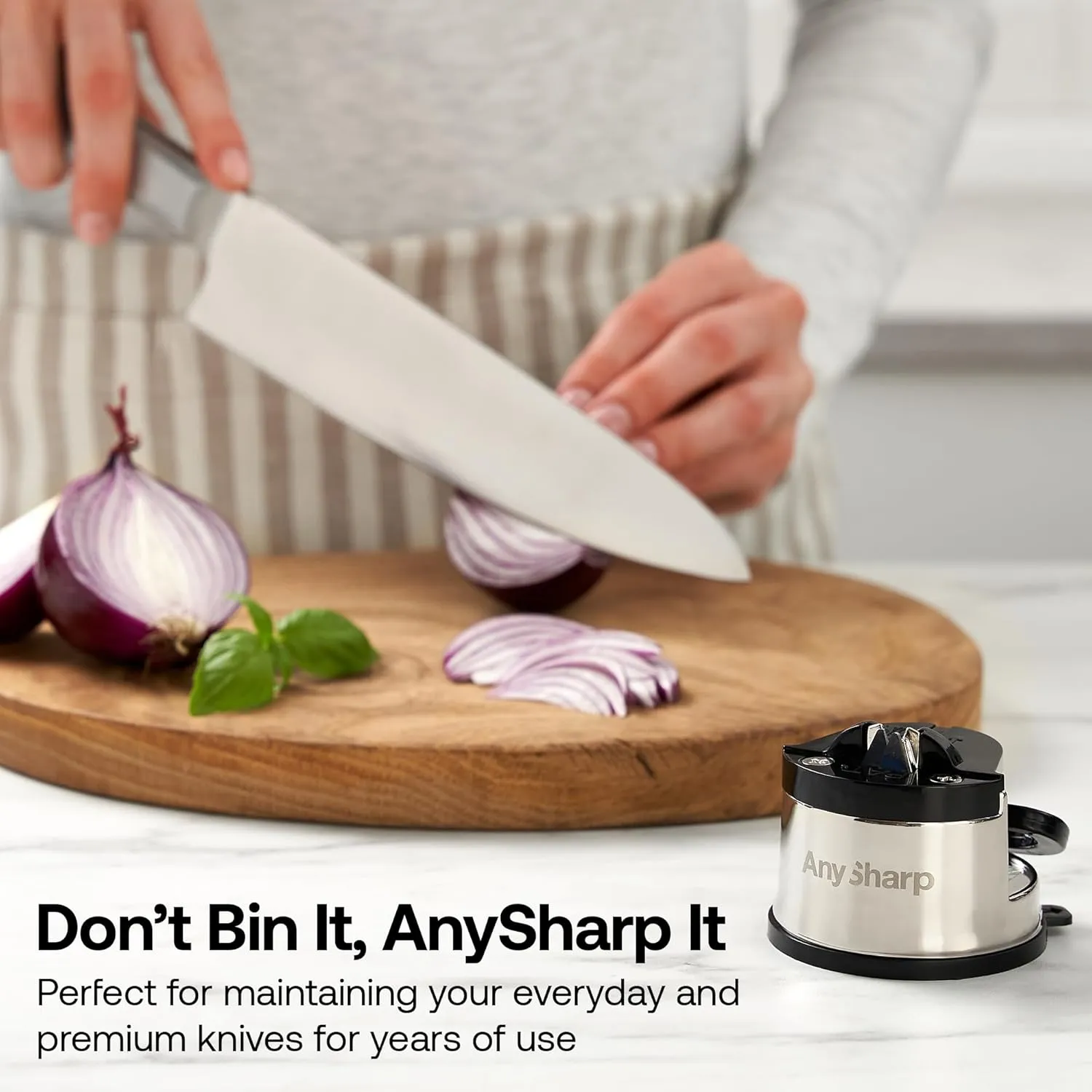 AnySharp Pro Knife Sharpener, Metal