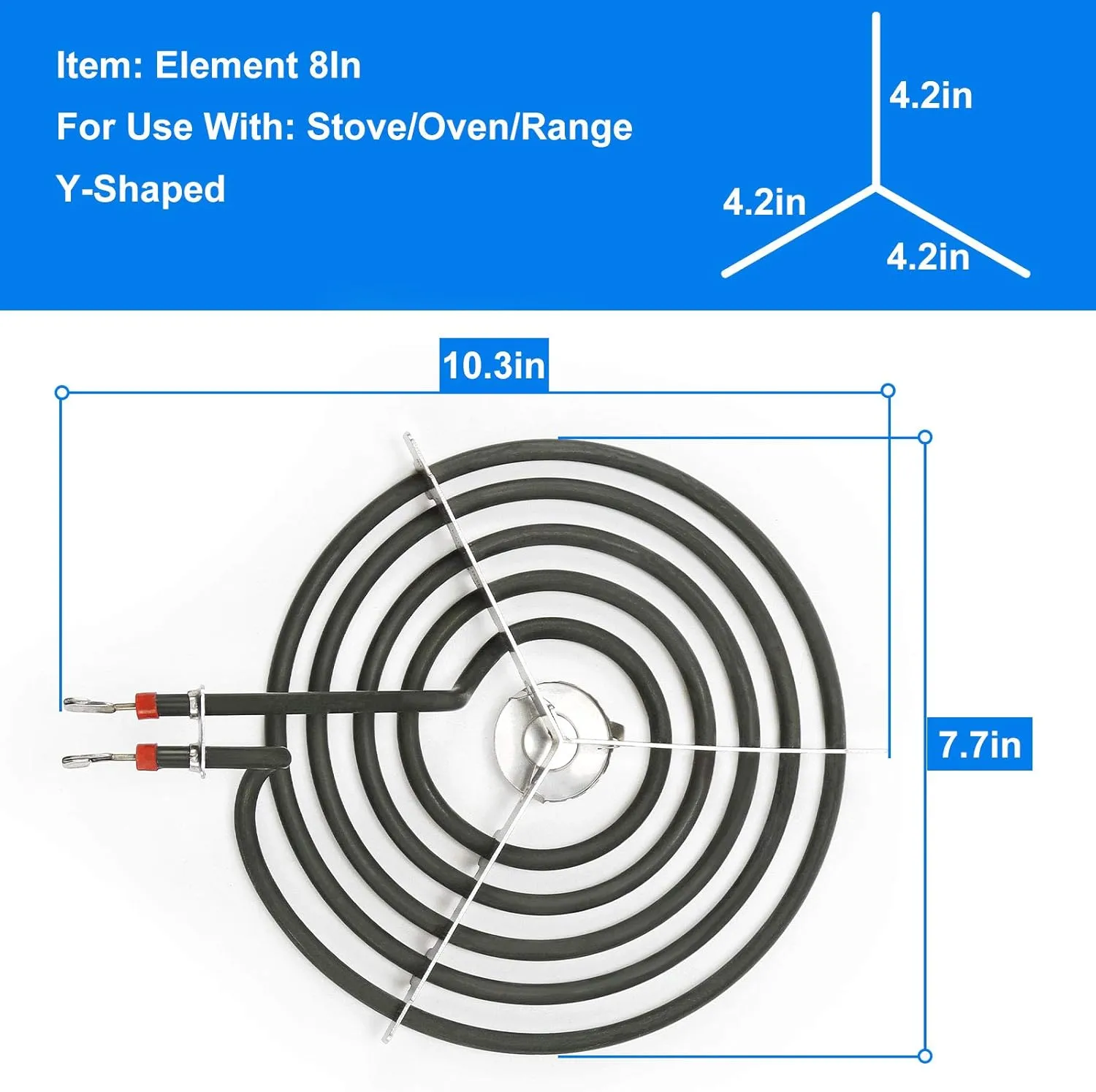 APPLIANCEMATES WB30T10074 Electric Range Burner 8" for GE Hotpoint Stove Oven Coil Surface Heating Element Replace CH30T10074 S30T10074 PS243922 AP3186376