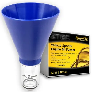 APSG Locking Oil Funnel | Compatible with Select Toyota Lexus Scion | No-Spill Tool Screws Directly INTO Filler | Fast & Easy Oil Change/Fill with No Mess !