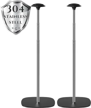 APXL Boat Cover Support Poles 2 PK Support Systems, Height Adjustable 304 Stainless Steel Support Poles with Stable Full-Touchdown Iron Alloy Base for Jon Boat Pontoon Aluminum Boat Tarps Bimini Tops