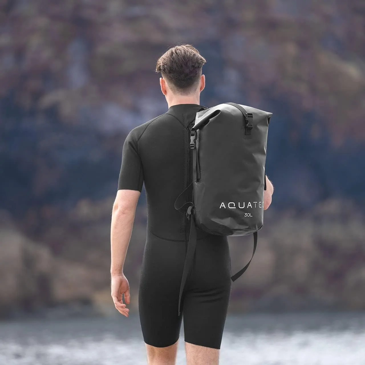 AQUATEC Waterproof Dry Bag Rucksacks - 5X Sizes: 10L, 15L, 20L, 30L & 40L | Double Shoulder Strap Backpack | Perfect for Boating/Kayaking/Hiking/Camping
