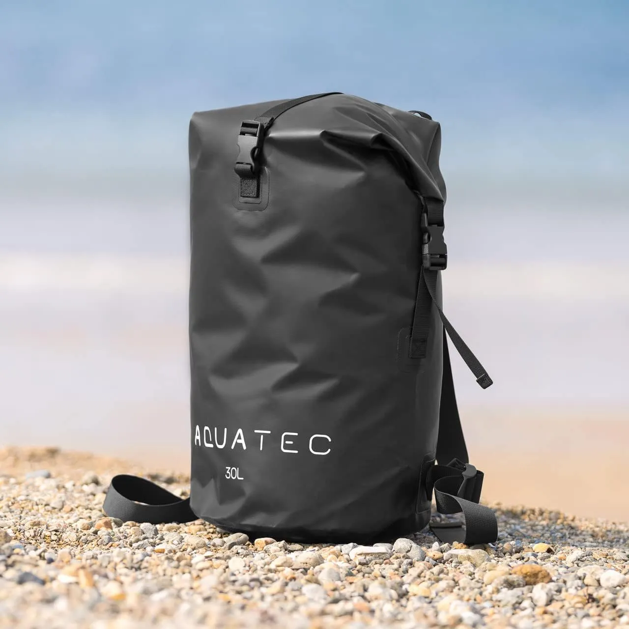 AQUATEC Waterproof Dry Bag Rucksacks - 5X Sizes: 10L, 15L, 20L, 30L & 40L | Double Shoulder Strap Backpack | Perfect for Boating/Kayaking/Hiking/Camping