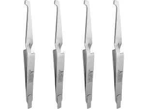 ARTMAN INSTRUMENTS Orthodontic Bracket Placer Tweezers – Self-Holding Bracket Holder Pliers, Stainless Steel, Precision Tool for Orthodontic Procedures, Durable and Autoclavable (Pack of 4)