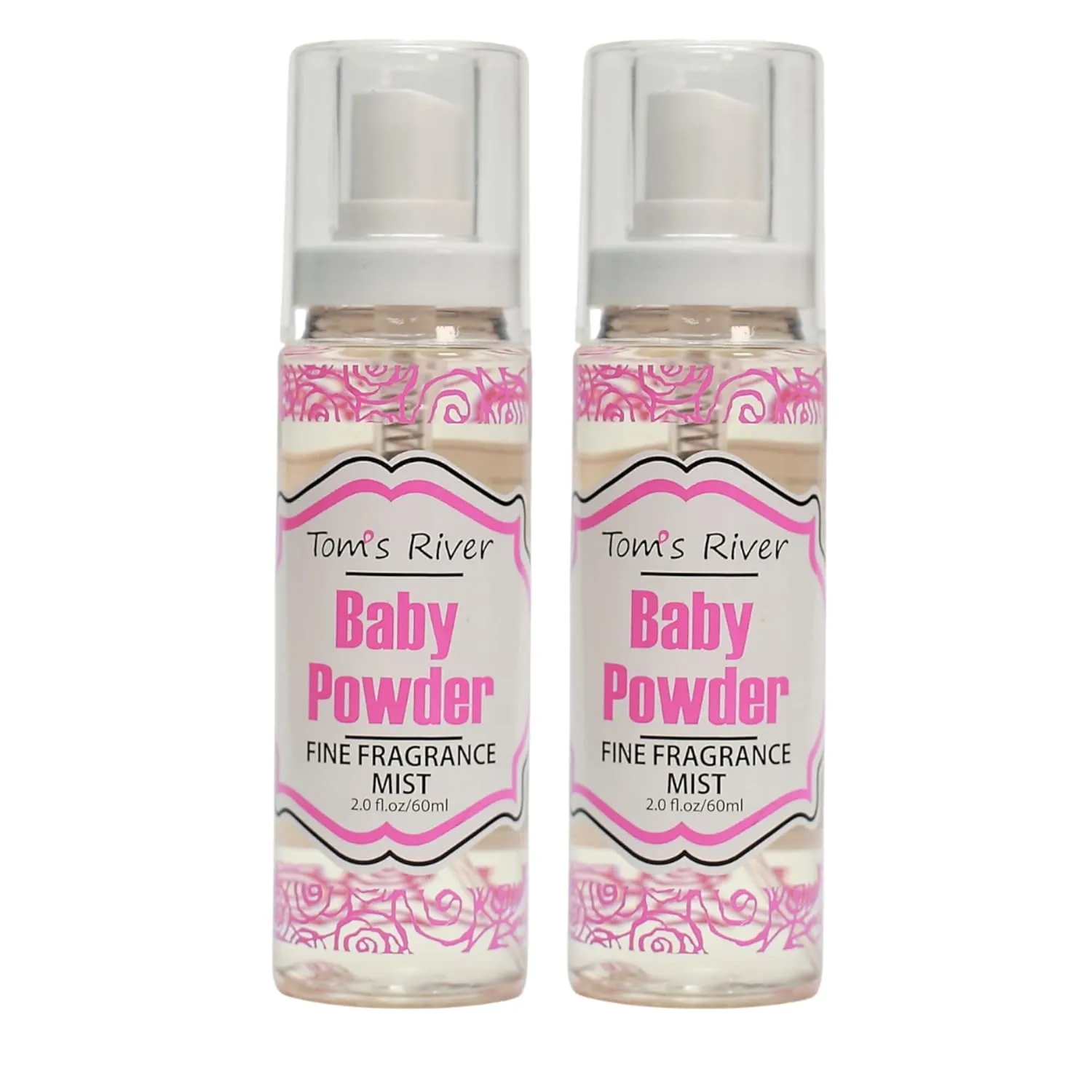 Baby Fresh Powder Fine Fragrance Mist - 2 fl oz/60ml - Pack of 2, Body Spray for Women, Gentle and Long Lasting Perfume for Men & Women, For Daily Use