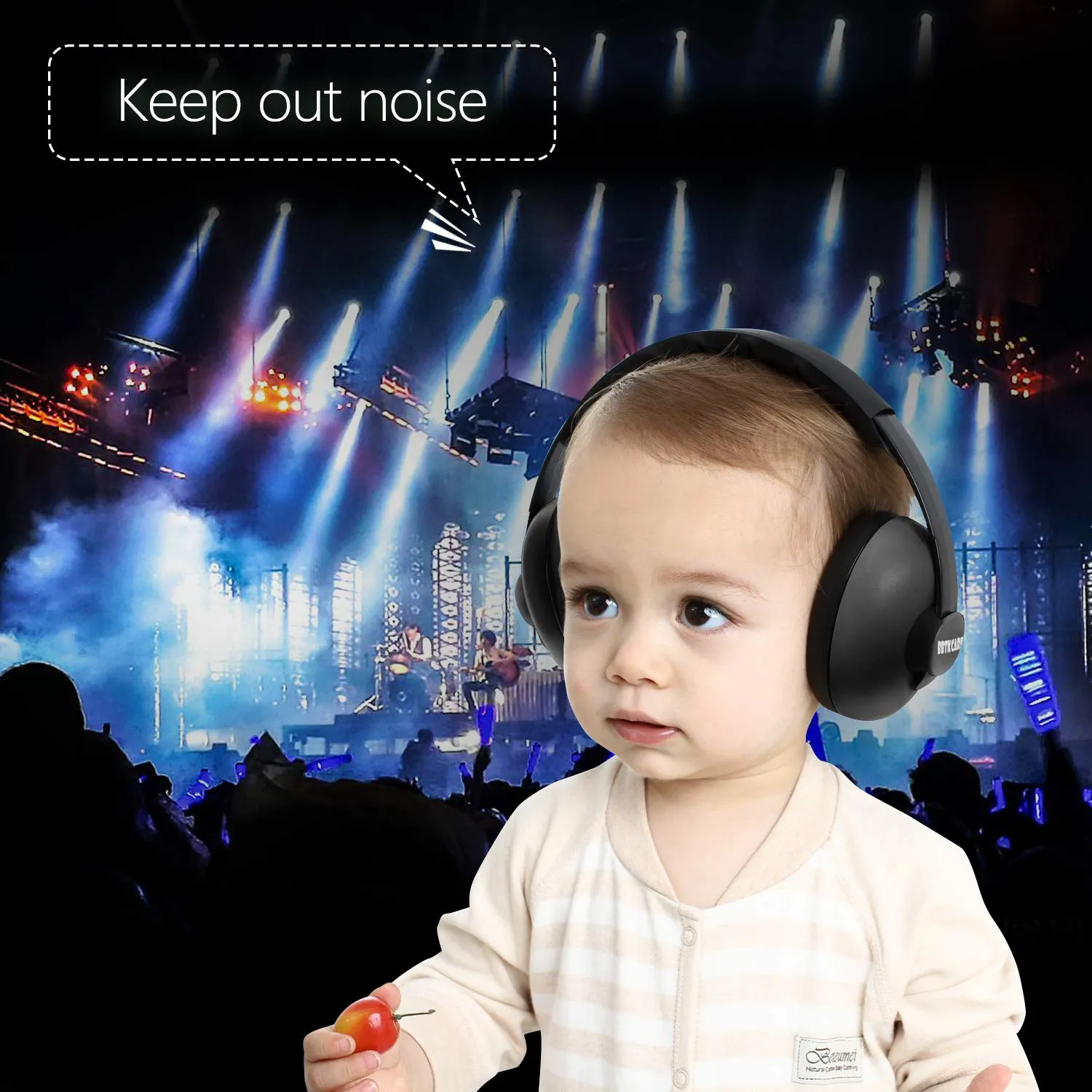 Baby Headphones Noise Cancelling Headphones for Babies for 3 Months to 3 Years (Black)
