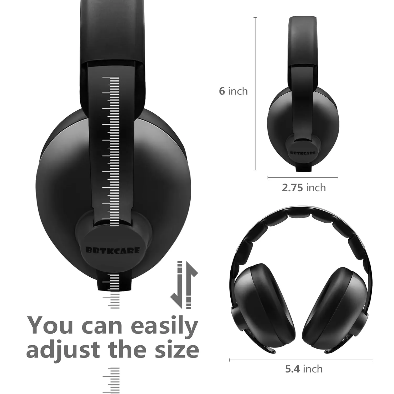 Baby Headphones Noise Cancelling Headphones for Babies for 3 Months to 3 Years (Black)