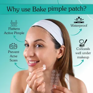 BAKE Salicylic Acid Pimple Patches, 72 Dots, Hydrocolloid Waterproof Acne Treatment, All Skin Types