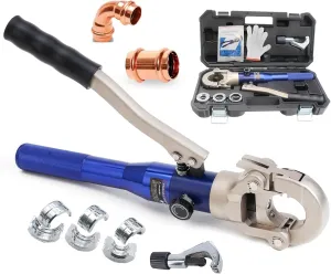 BANCHEE Hydraulic Copper Tube Fittings Crimping Tool with 1/2,3/4 and 1-inch Jaw for ProPress Copper Fitting Pipe Reparing tools (BC-1632)