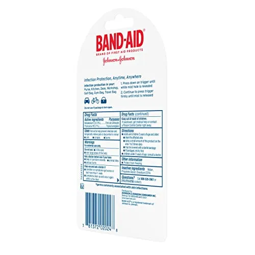 Band-Aid Brand Antiseptic Cleansing to-Go-Spray, First Aid Antiseptic Spray Relieves Pain & Kills Germs Anywhere, Benzalkonium Cl Antiseptic & Pramoxine HCl Topical Analgesic, 26 fl. oz