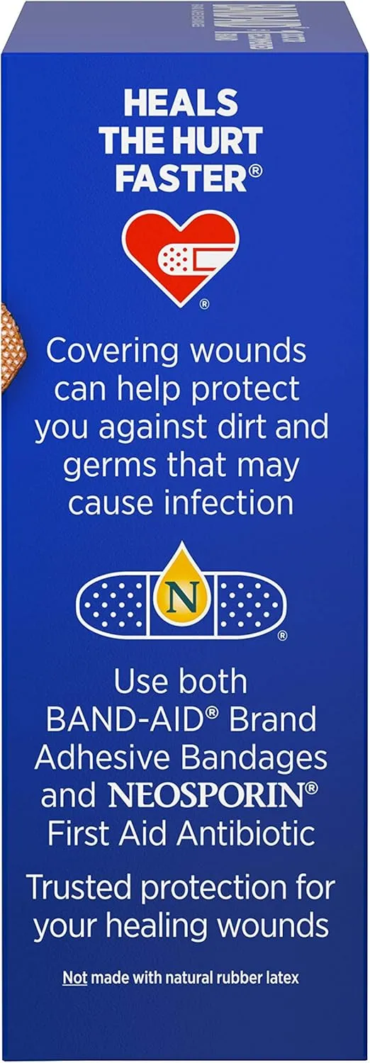 Band-Aid Brand Sterile Tough Strips Adhesive Bandages for First Aid & Wound Care, Durable Protection & Comfort for Minor Cuts, Scrapes & Burns, Heavy-Duty Fabric Bandages, One Size, 20 ct