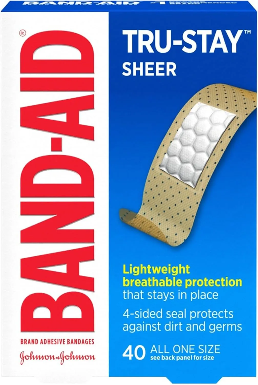 BAND-AID Comfort-Flex Sheer Adhesive Bandages, All One Size 40 ea (Pack of 4)