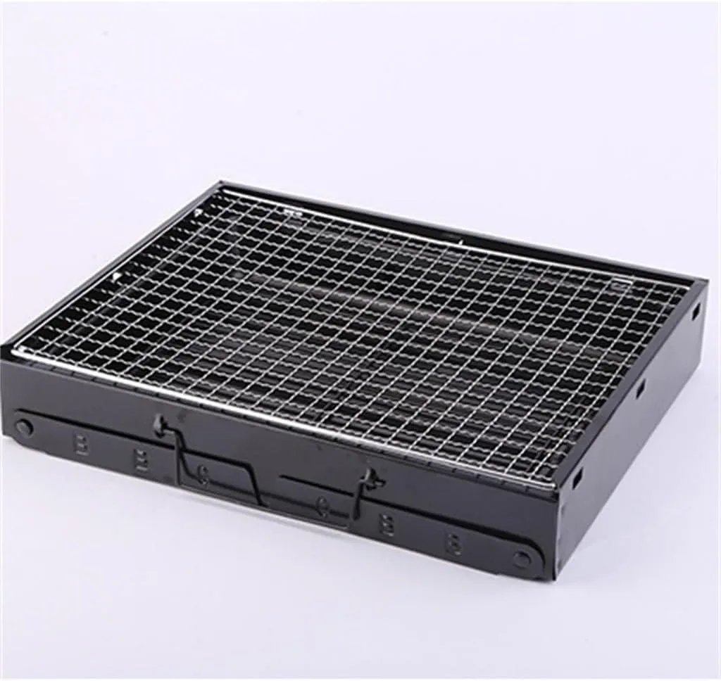 Barbecue Grill Household Smokeless Folding Charcoal Grill Outdoor Black Steel Stove Barbecue Tray