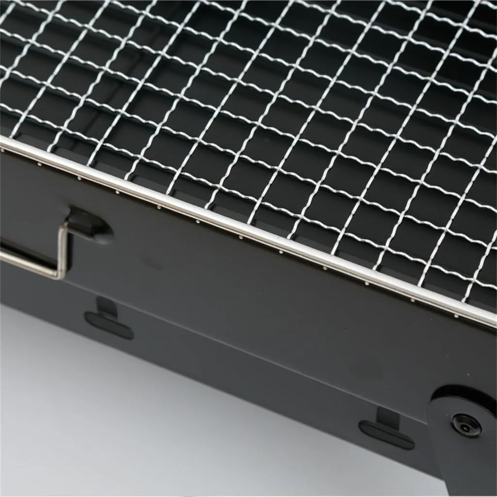 Barbecue Grill Household Smokeless Folding Charcoal Grill Outdoor Black Steel Stove Barbecue Tray