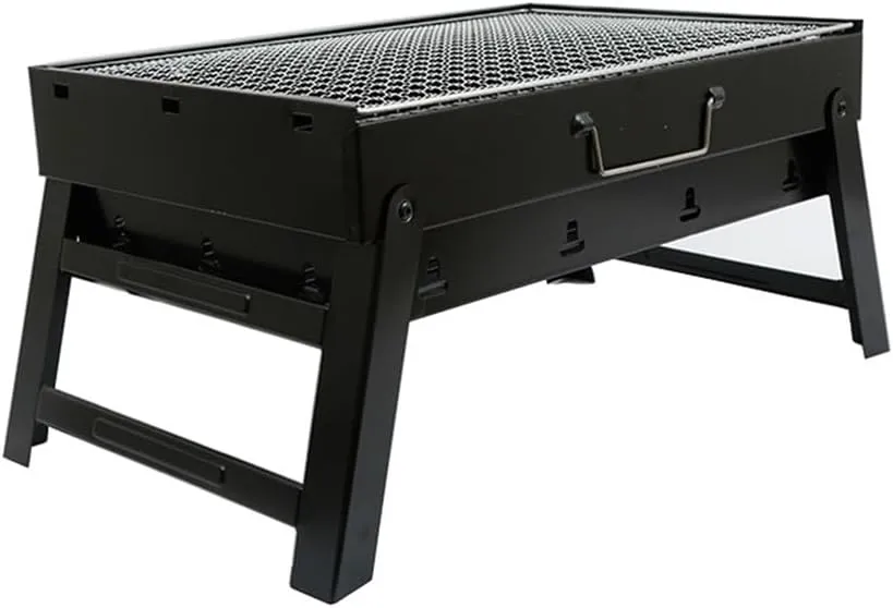 Barbecue Grill Household Smokeless Folding Charcoal Grill Outdoor Black Steel Stove Barbecue Tray