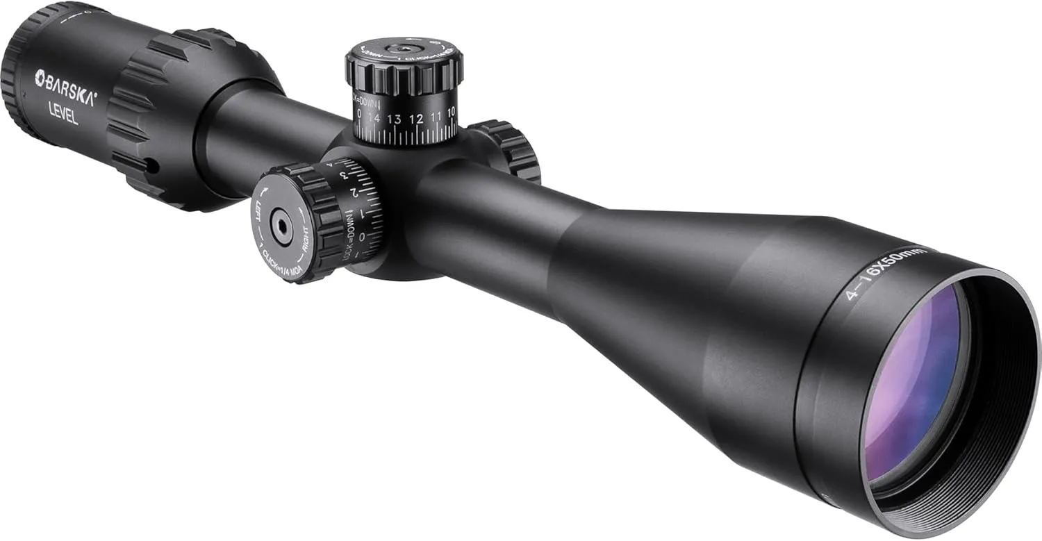 Barska Level Rifle Scope with FMC Lens and Illuminated Mil-Dot Reticle, 30mm Tube