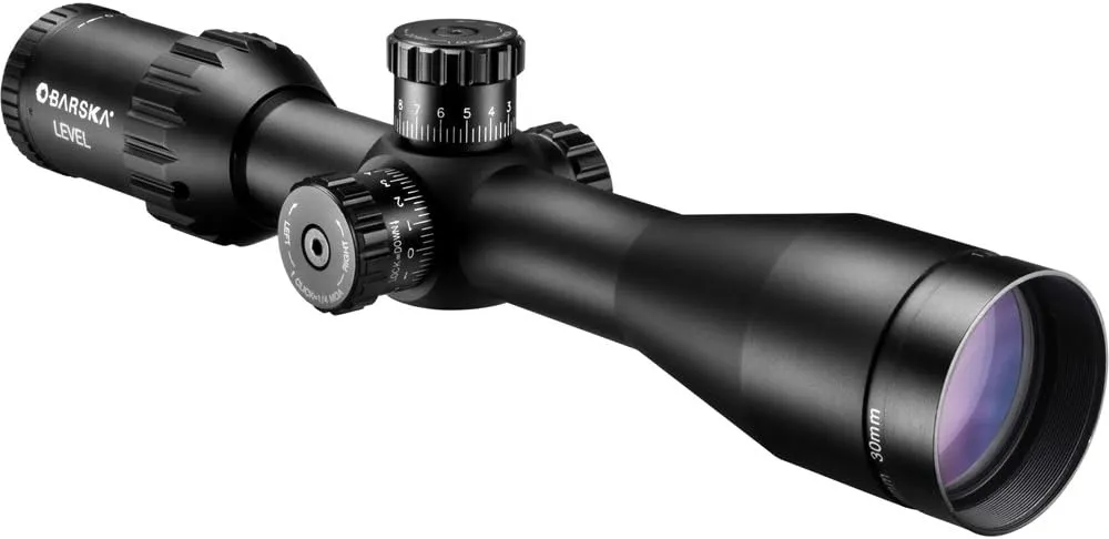 Barska Level Rifle Scope with FMC Lens and Illuminated Mil-Dot Reticle, 30mm Tube