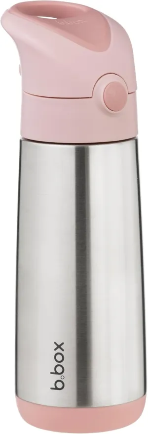 b.box 16.9 oz Insulated Water Bottle - Keeps Drinks Cold 15 Hours, Warm 8 Hours, Triple Wall Stainless Steel Kids Water Bottle w/Free Flow Silicone Straw, Leakproof & Dishwasher Safe