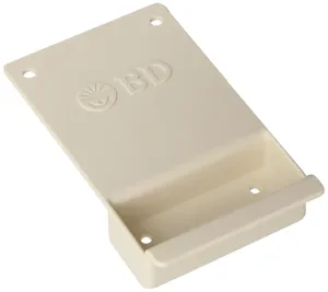 BD 305485 Locking Wall Bracket for 8, 10 Quart and 6 Gallon Multi-Use Nestable Sharps Collectors, 3-1/2" Width x 6" Height x 1" Depth, Pearl (Case of 12)