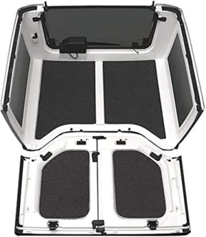 Bedrug - Jeep Headliner | 2018 - 2023 Jeep Wrangler 2 Door, Custom cut, Grey - 4 pc. | HLJL182DRK