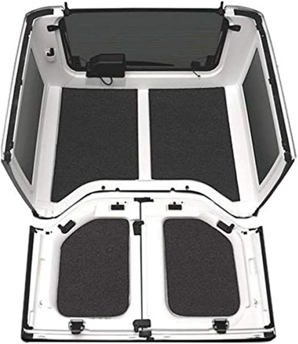 Bedrug - Jeep Headliner | 2018 - 2023 Jeep Wrangler 2 Door, Custom cut, Grey - 4 pc. | HLJL182DRK