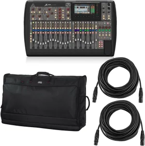 Behringer X32 32-Channel 16-Bus Total Recall Digital Mixing Console V4.0 Bundle with Padded Nylon Carry Bag, 2x Pro 50' XLR M to XLR F Cable
