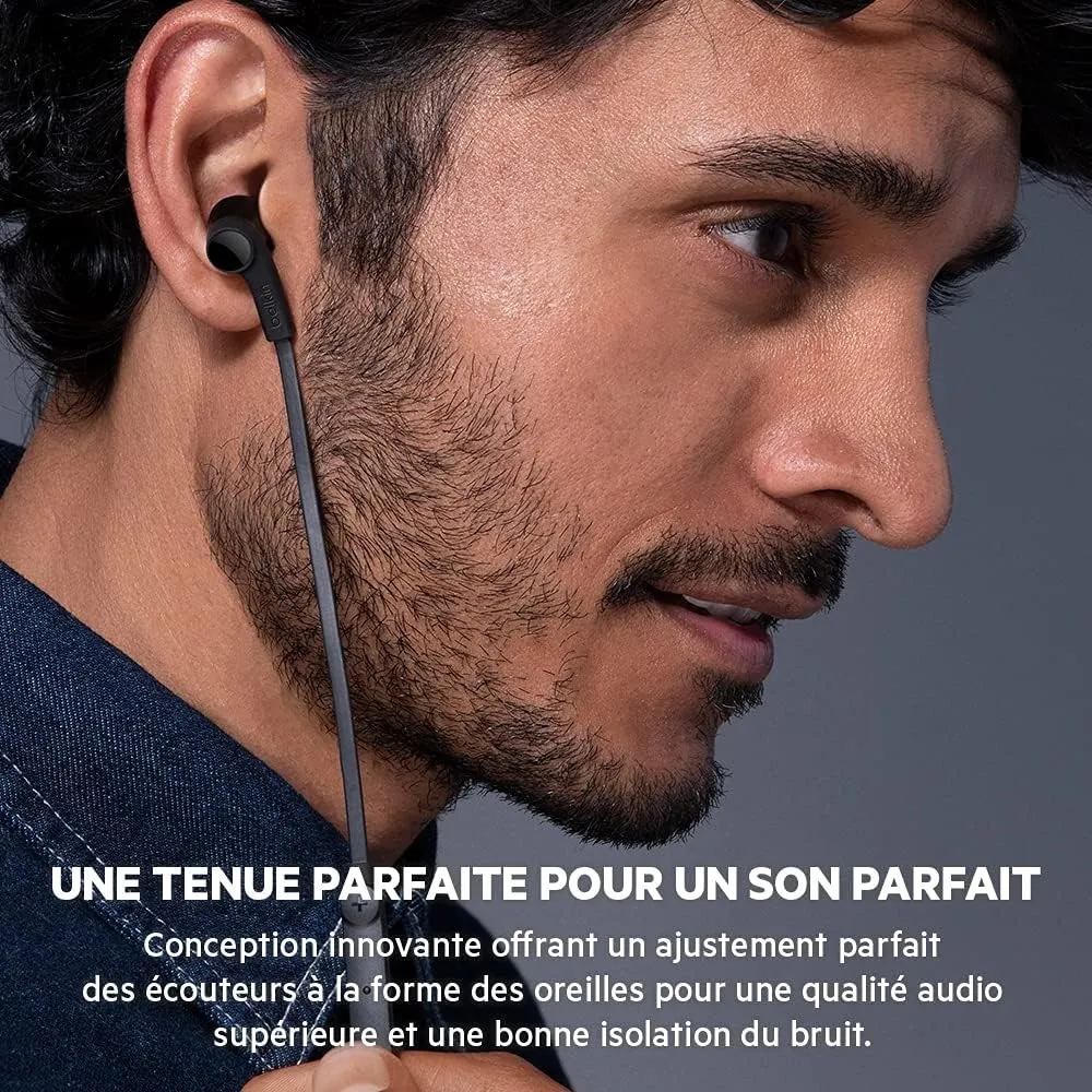 Belkin SoundForm Wired Earbuds with USB-C Connector, In-Ear Earphones w/ Microphone - USB-C Headphones for iPhone 15, iPad Mini, Galaxy S24, Google Pixel, Android, and More - Black