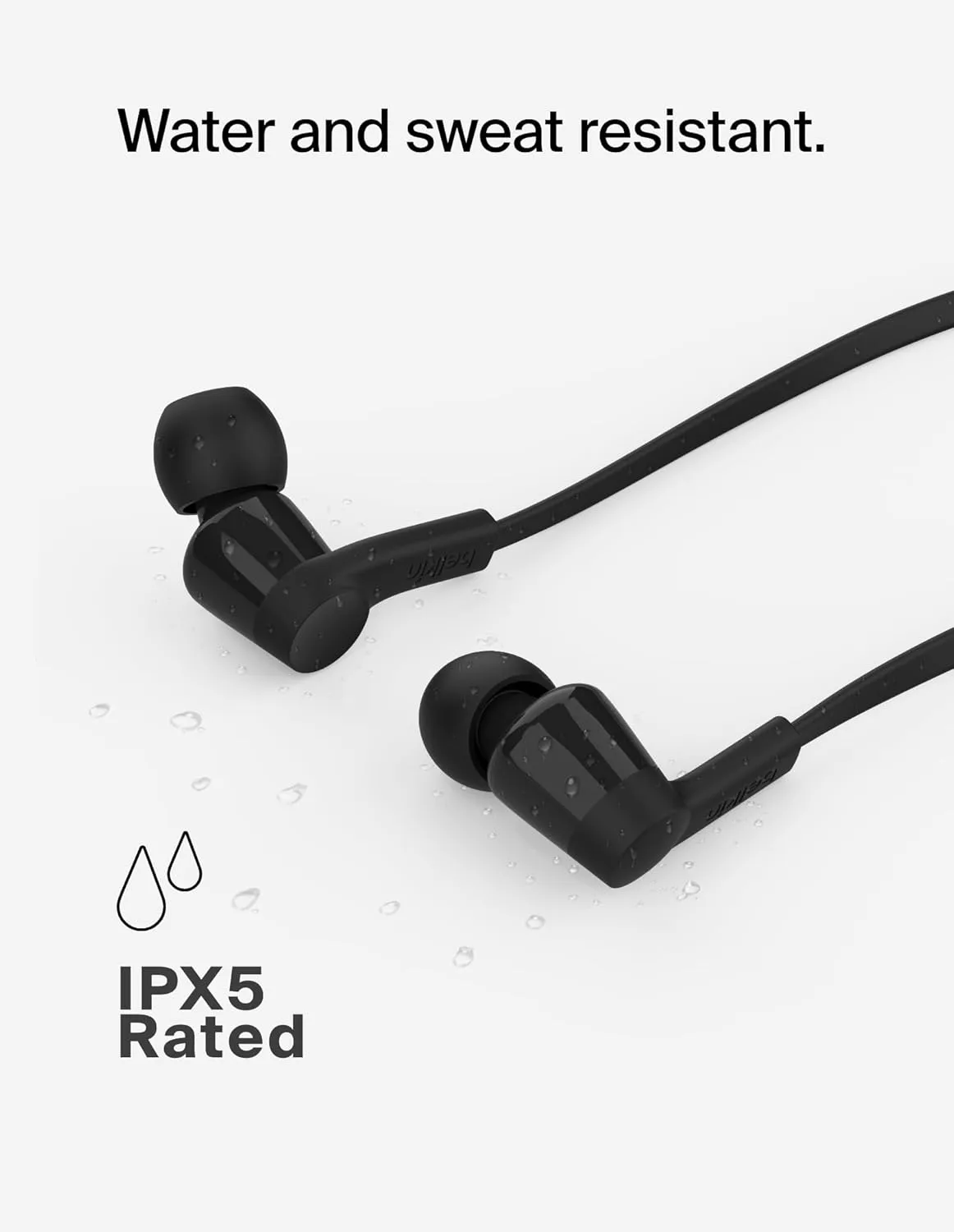 Belkin SoundForm Wired Earbuds with USB-C Connector, in-Ear Earphones w/Microphone - USB-C Headphones for iPhone 16, iPhone 15, iPad mini, Galaxy S25, Google Pixel 9, Android, and More - Black