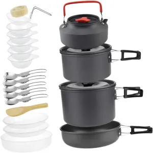 BESPORTBLE Camping Kitchen Accessories 1 Set Picnic Pot Portable Cooking Pot for 4-5 People Outdoor Cooking Kit
