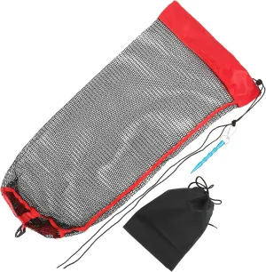 BESPORTBLE Fishing Net Bag, Nylon Fish Catch Bag Net Basket for Fishing Mesh Bait Bag for Fishing Crab Traps Fishing Accessories (Red)
