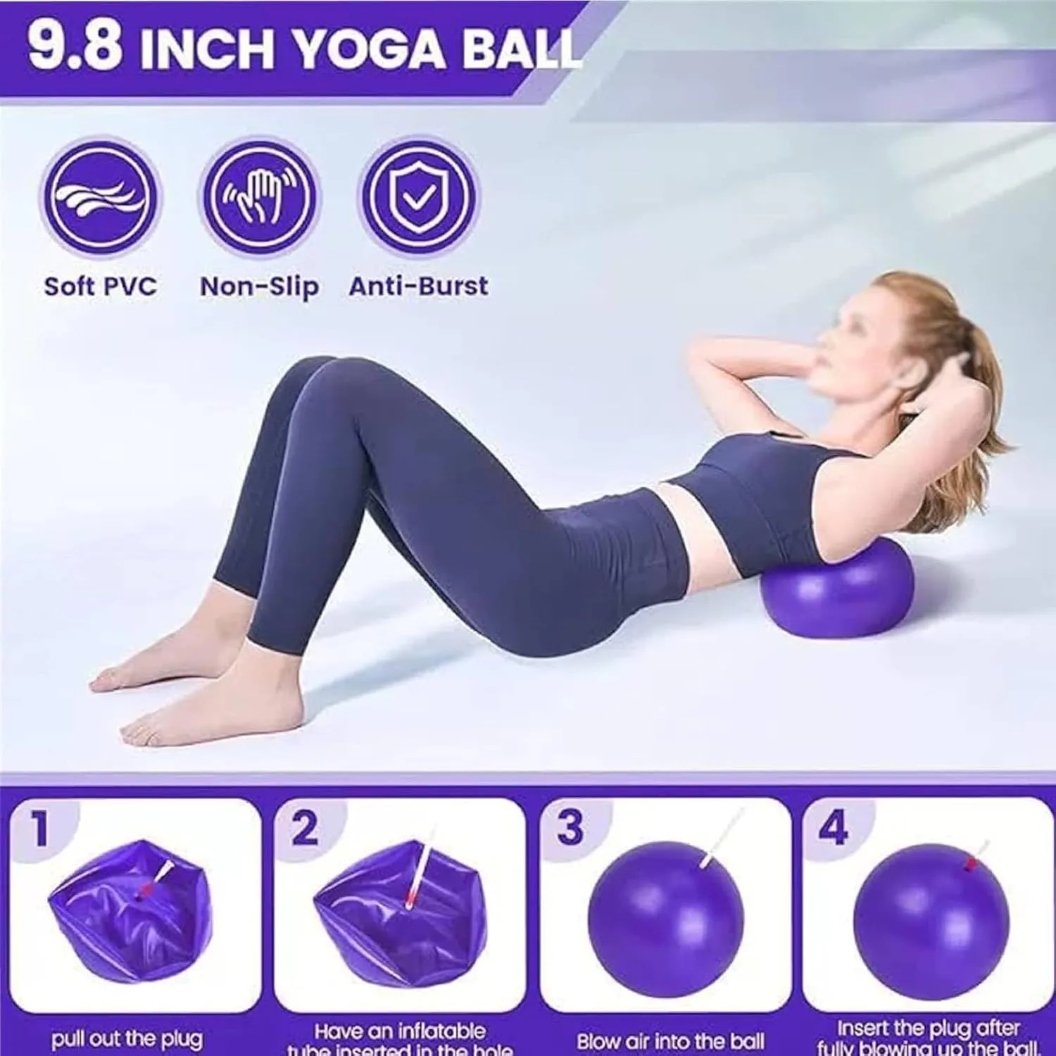 Better Me Pilates Kit, 11Pcs Better Me Pilates Essentials Kit for Women, Better Me Home Pilates Ring and Ball Set, Yoga Ball 25cm Figure 8 Resistance Band Yoga Bands for Home and Gym Workout
