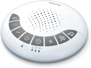 Beurer White Noise Machine with 4 Soothing Sounds | Sound Machine with Auto Shut-Off Sleep Timer | Portable White Noise Machine for Adults, Kids & Babies | Dreamsound Sleep Machine, SL15