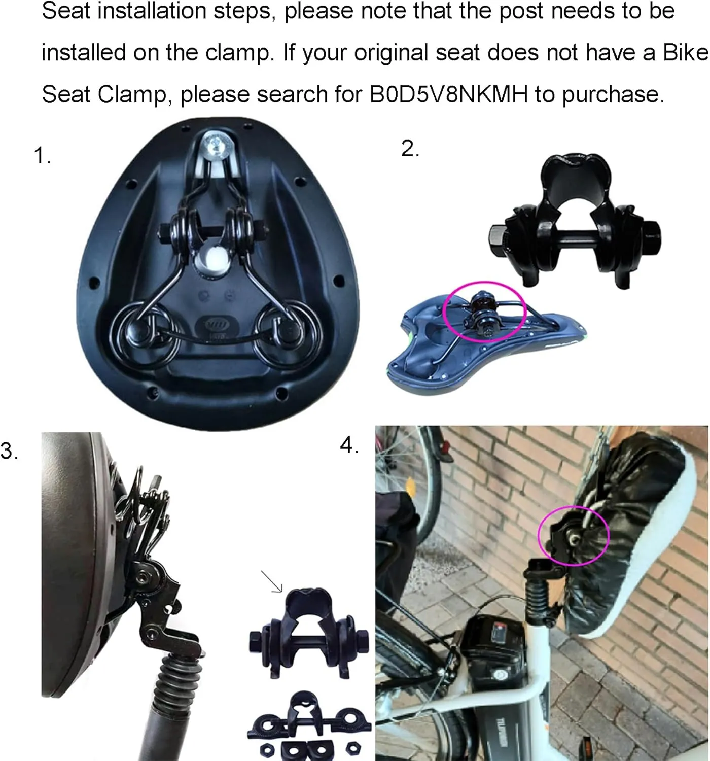 Bicycle Suspension Seat Post, 25.4mm/27.2mm/28.6mm/31.8mm/33.9mm Alumium Adjustable Seatpost Suspension Seat Post for Most Bicycle Mountain Road Bike MTB MTN BMX Electric Bicycle