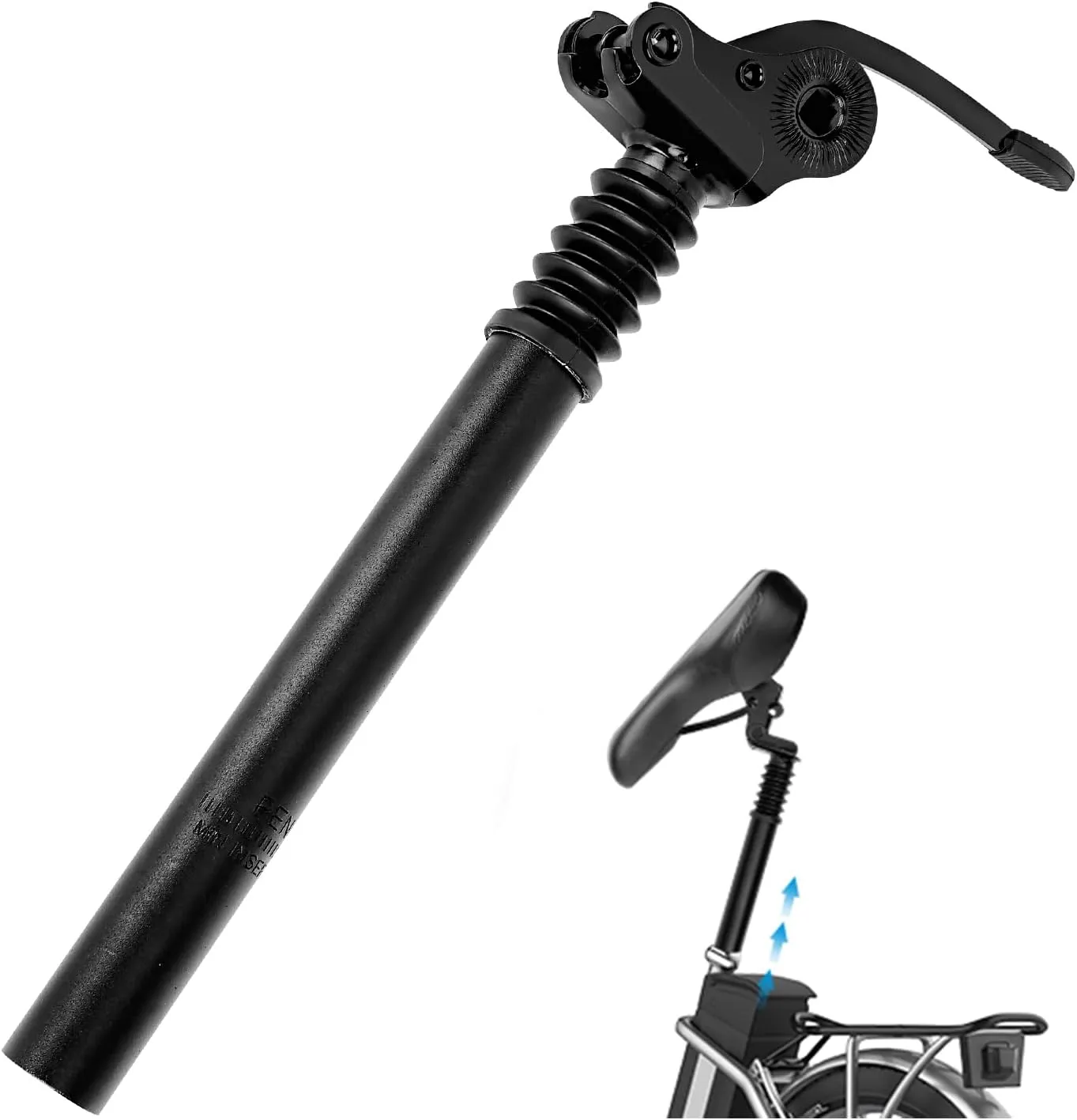 Bicycle Suspension Seat Post, 25.4mm/27.2mm/28.6mm/31.8mm/33.9mm Alumium Adjustable Seatpost Suspension Seat Post for Most Bicycle Mountain Road Bike MTB MTN BMX Electric Bicycle