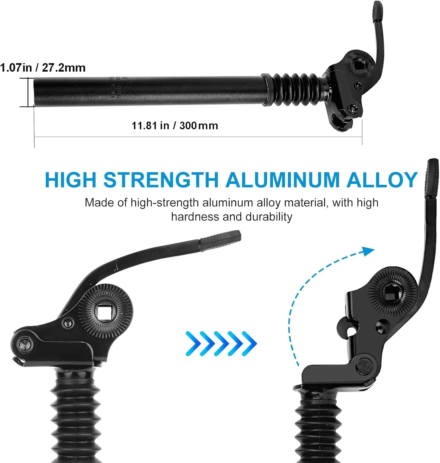 Bicycle Suspension Seat Post, 25.4mm/27.2mm/28.6mm/31.8mm/33.9mm Alumium Adjustable Seatpost Suspension Seat Post for Most Bicycle Mountain Road Bike MTB MTN BMX Electric Bicycle