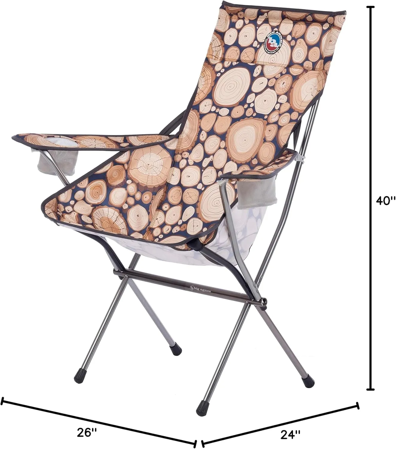Big Agnes Big Six Armchair - Deluxe Comfort with Built-in Cup Holders | Tall Back, Wide Seat | Packable & Quick Setup | Lightweight Backpacking & Camping Chair